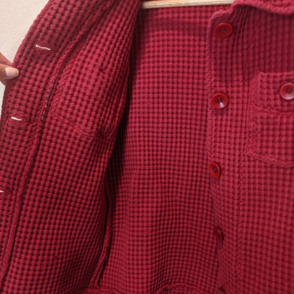 Cabela's Red Button Down Jacket S - Picture 4 of 5